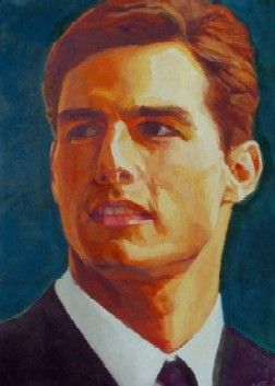 movie actor 2  2013制作　420mm×300mm イラストレ-ションボードにアクリル絵具